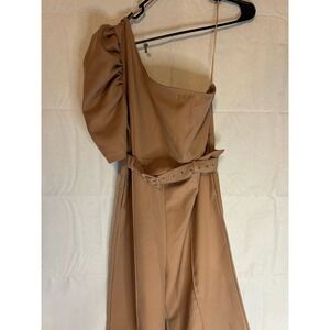 Stunning One Shoulder Nude Women's Jumpsuit Size- L